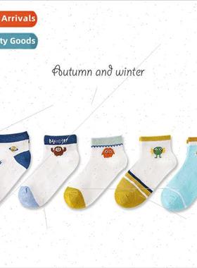 Boys socks spring fall summer thin cotton children male midd