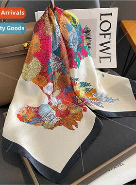 Fashion spring fall new temperament small square scarf 70 mu