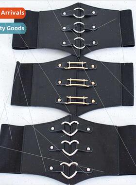 INS Women Extra Wide Waistband Circle Love Stch Elastic Wais