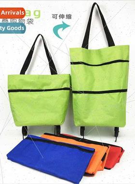Fashion folding shopping bag small trolley Oxd cloth towing