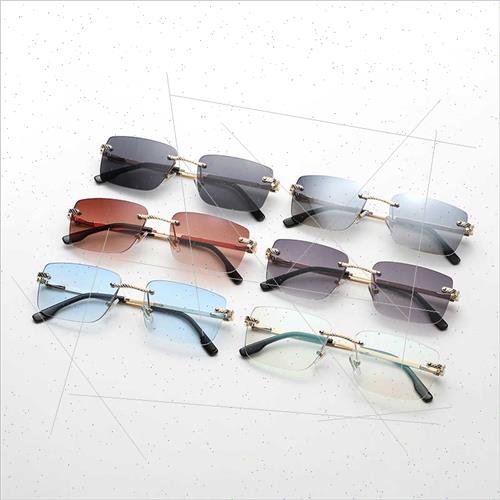 s342 new rimless spring foot sunglasses 2022 fashion set bea