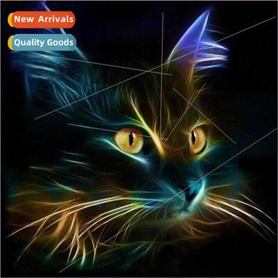 Diamond painting new DIY colorful cat full round diamonds di