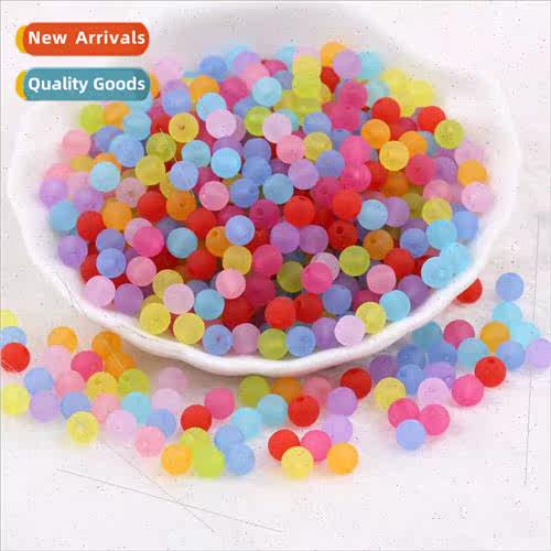 Frosted round beads loose beads diy handmade materials beadi