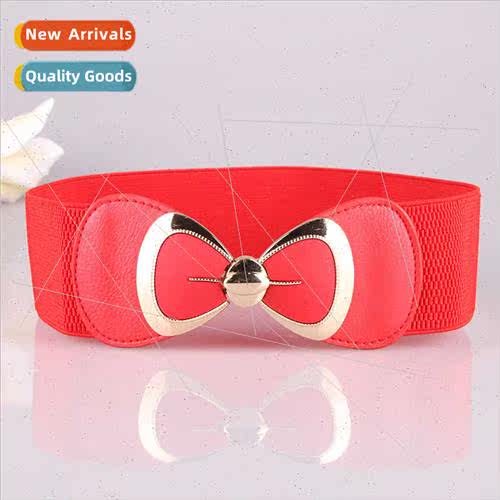 Fashion Versatile Belt Korea Women Belt Bow Elastic Belt Wai