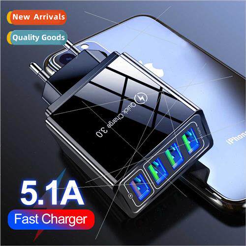 QC3.0 Fast Charge 4USB Multi-port 5V/9V/12V Travel Charger U