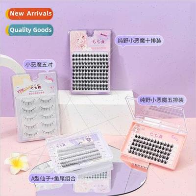 Nature Fairy False Eyelash ngle Cluster  Extensions Devil Wo