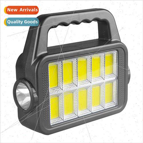 Solar rechargeable portable light work light COB outdoor eme