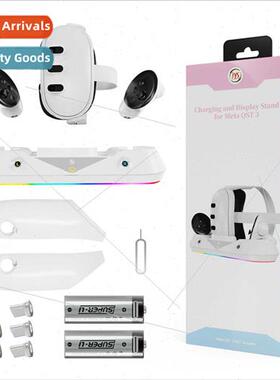 Oculus Quest3 VR Glasses Grip Magnetic Charging Dock Meta Qu