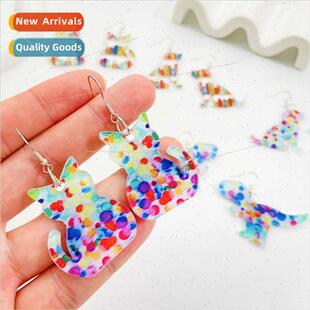 Europe Cat Shiba Inu Bookshelf Earrings Classic Animal Dinos