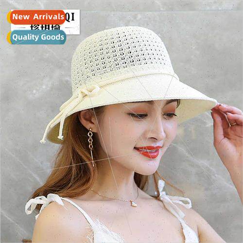 summer sunshade ladies cool hat travel hollow woven basin ha