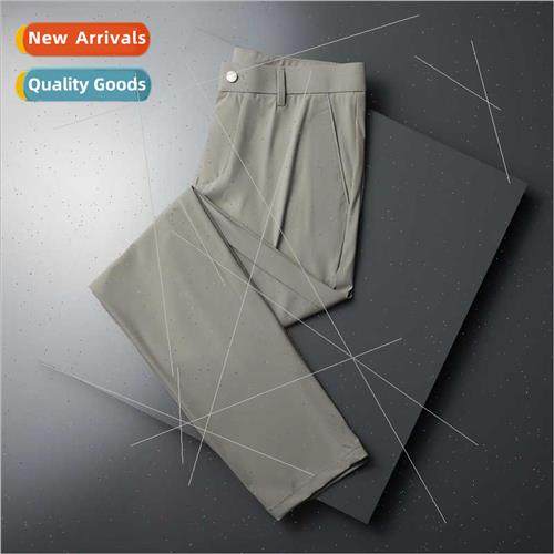 Ice silk su pants men summer thin high elastic breathable bu