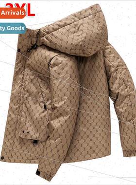 Hooded down jacket men women winter  Korean  loose thickened