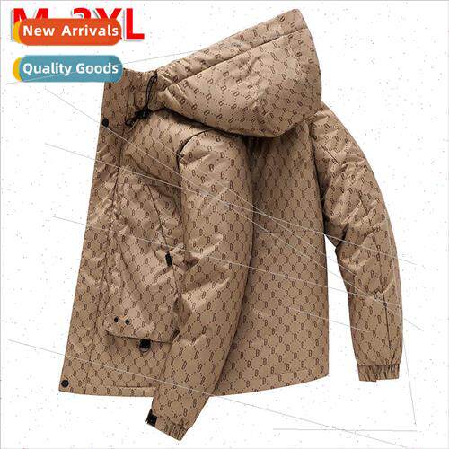 Hooded down jacket men women winter  Korean  loose thickened