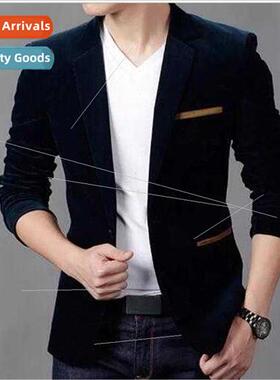 2019 fall new men KoreaSlim thickened corduroy casual su war