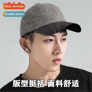 Warm baseb hat felt tweed wool ins tide female Autumn Spring