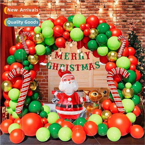 New Christmas Balloon Chain Arch Set Elk Father Christmas Ho