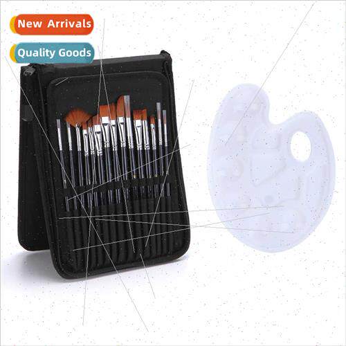 15pcs Multi-Shape Nylon Brushes wh Cloth Bag Oil Painting Br