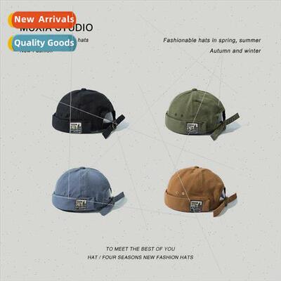 Korean  spring hat whout brim melon skin cap landlord cap ma