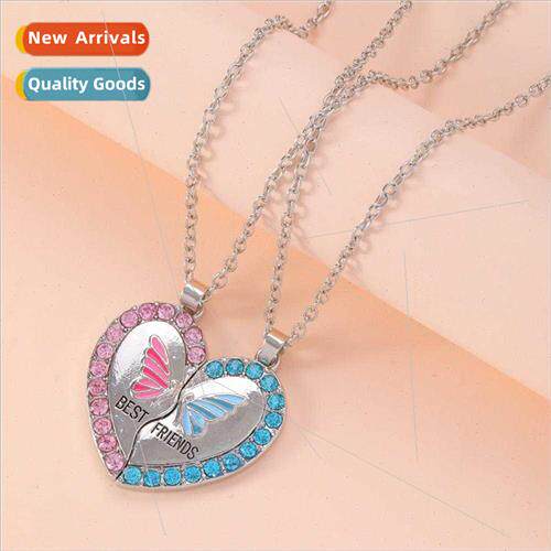 Europe new BEST FRIENDS good friends butterfly necklace BFF