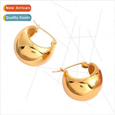Europe stainless steel earrings furnace plating U-shaped glo