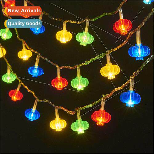 led red lanterns string lights New Year festival decoration