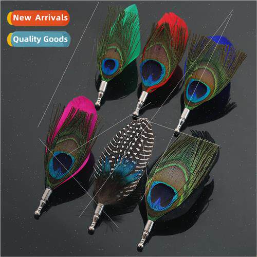 Men su nd simulation peacock feather brooch su accessories p