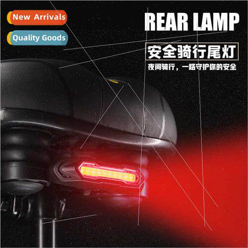 Bicycle lights USB rechargeable tail light mountain bike nig