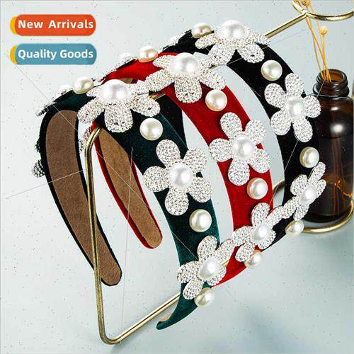 Hair bands Europe gorgeous full rhinestone flowers headband