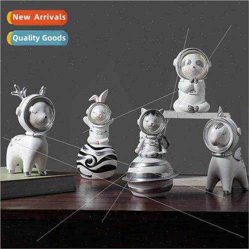 Scandinavian cute burst space astronaut animals living room