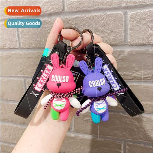 Strap rabb accessories car couple cartoon book bag key chain