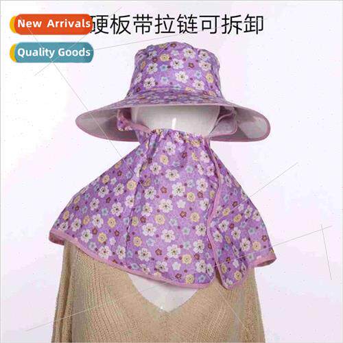 2020 new hardboard zipper removable dual-use sun hat tea pic