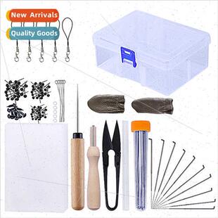 Wool felt poking prodding handmade tools set DIY wool strips