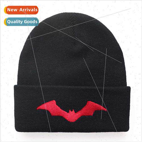 anime cartoon Batman embroidered kn cap head warm cap hip-ho