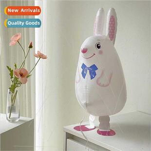 Bunny Aluminum Foil Balloon Helium Filled Walking Aluminum F