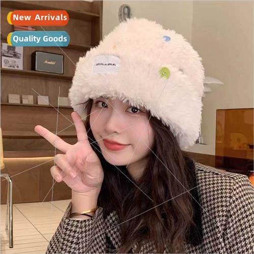 Winter new hat female fall winter plush fisherman hat warm f