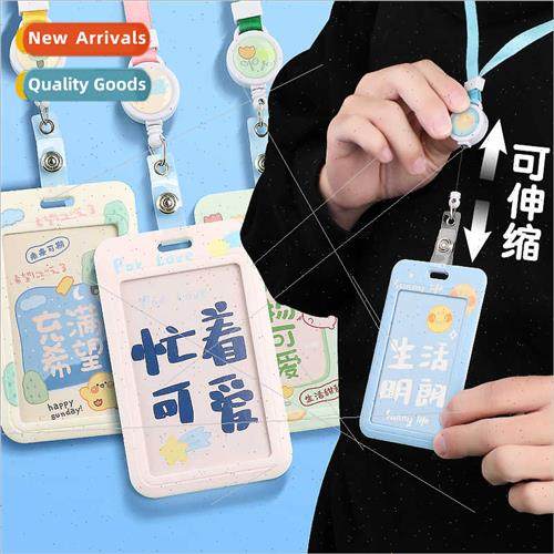 Creative Hard Card Holder Transparent ID Badge Holder Retrac
