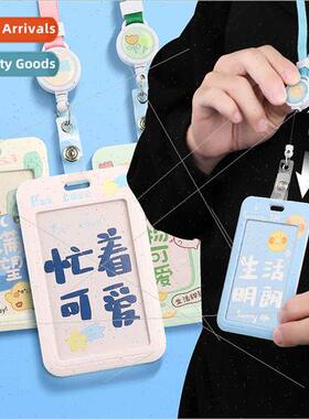 Creative Hard Card Holder Transparent ID Badge Holder Retrac