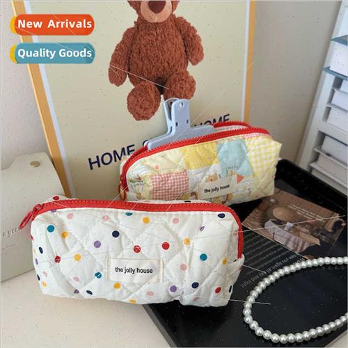 Pen bag ins high-color value cute cartoon polka dot large ca