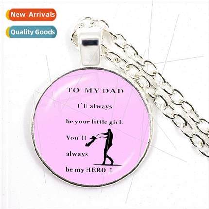 Youll Always Be My Hero Quote Necklace Timeless Gemstone Pen