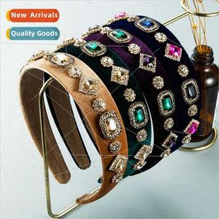 fashion velvet geometric Hair accessories new alloy bands