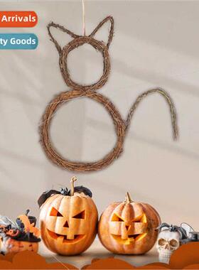 2023 New Halloween decorations foldable cat garlparty decora