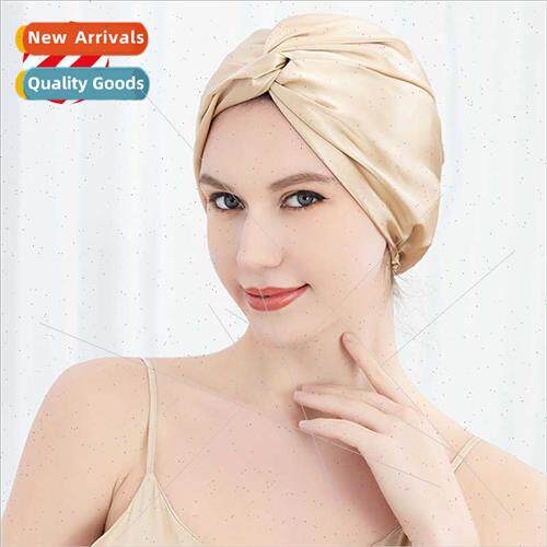 Double-layer silk sleeping cap moon hat 6A Mulberry silk twi
