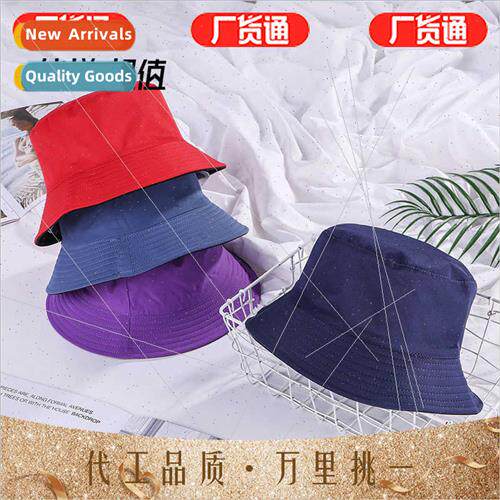 solid color double-sided fisherman hat spring summer couple