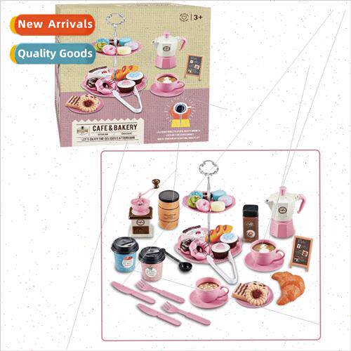 Childrens mulation Coffee Treats Afternoon Tea Set Play Hous