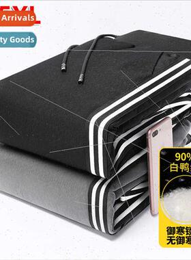 90 whe duck down pants winter men striped leisure outside th