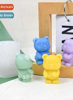 New three-dimensional backpack bear aromatherapy candle sili