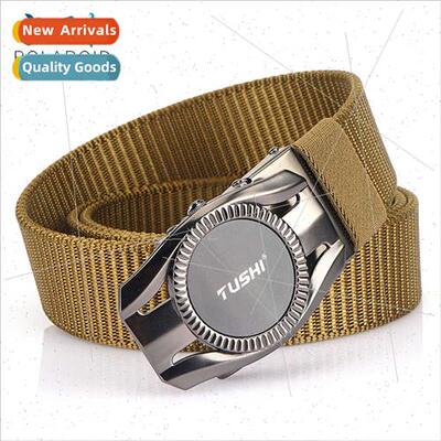 new toothless automatic buckle belt nylon canvas belt outdoo