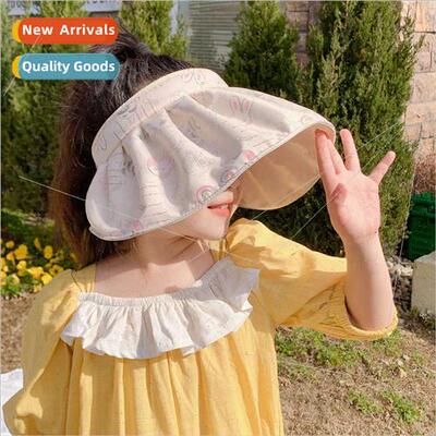 2023 Korean  children hat female baby rainbow rabb sunscreen
