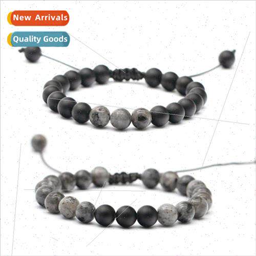 New Product 8MM Black Frosted Glter Stone Beads Handmade Pre