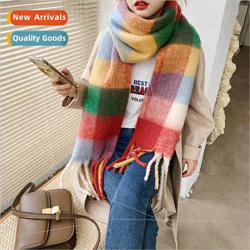 Korean  new fall winter imation cashmere super long knted sc